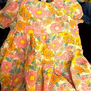 3T dress little girls flower design dress